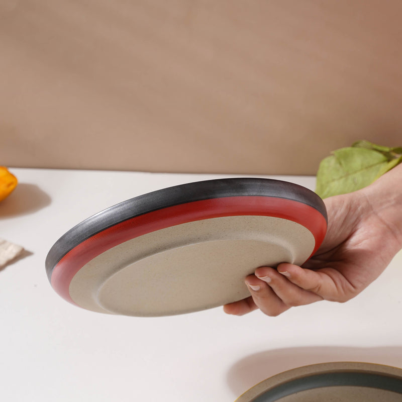 Soboku Red Snack Plate 8 Inch - Serving plate, snack plate, dessert plate | Plates for dining & home decor