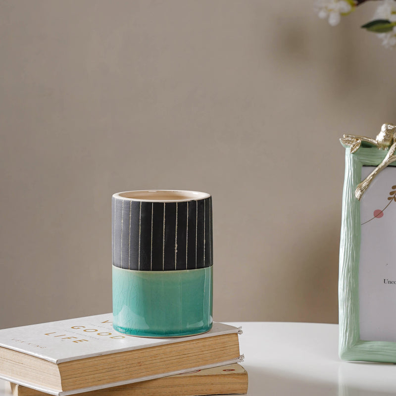 Blue Flower Pot - Flower vase for home decor, office and gifting | Home decoration items