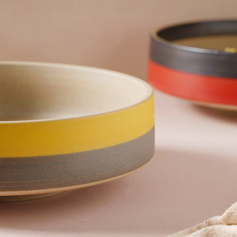 Soboku Serving Bowl Yellow 8 Inch 1.1 L - Bowl, ceramic bowl, serving bowls, noodle bowl, salad bowls, bowl for snacks, large serving bowl | Bowls for dining table & home decor
