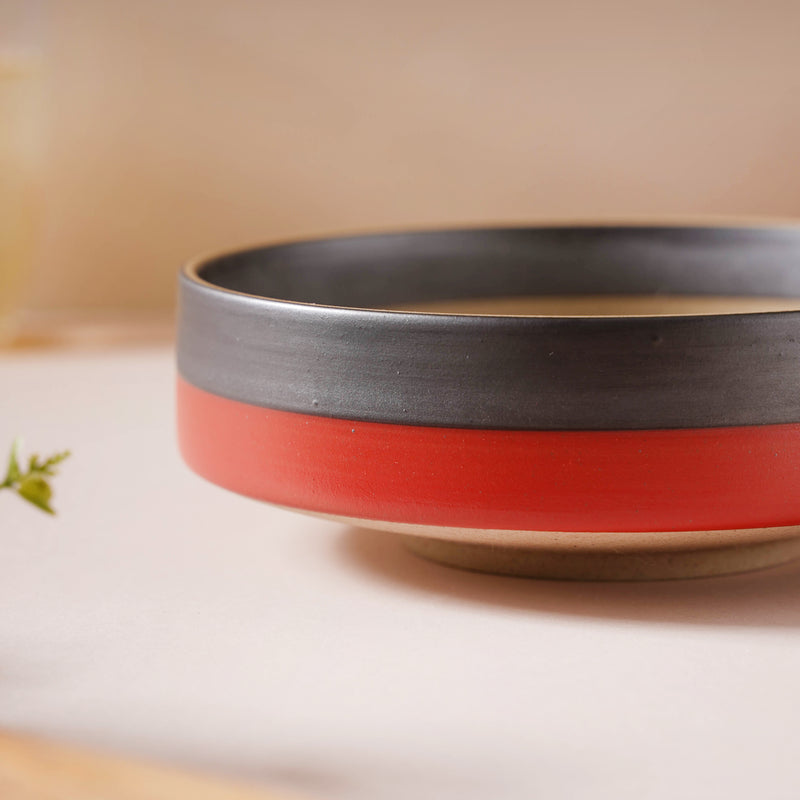 Soboku Snack Bowl Red 6 Inch 430 ml - Bowl,ceramic bowl, snack bowls, curry bowl, popcorn bowls | Bowls for dining table & home decor