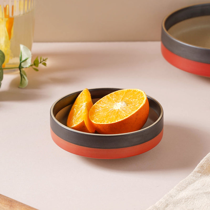 Soboku Dip Bowl Red 200 ml - Bowl, ceramic bowl, dip bowls, chutney bowl, dip bowls ceramic | Bowls for dining table & home decor 