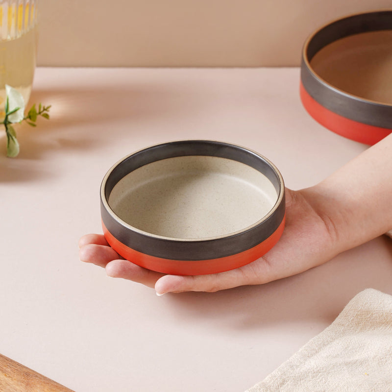 Soboku Dip Bowl Red 200 ml - Bowl, ceramic bowl, dip bowls, chutney bowl, dip bowls ceramic | Bowls for dining table & home decor 