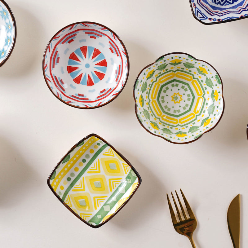 Quirky Printed Ramekin - Bowl,ceramic bowl, snack bowls, curry bowl, popcorn bowls | Bowls for dining table & home decor