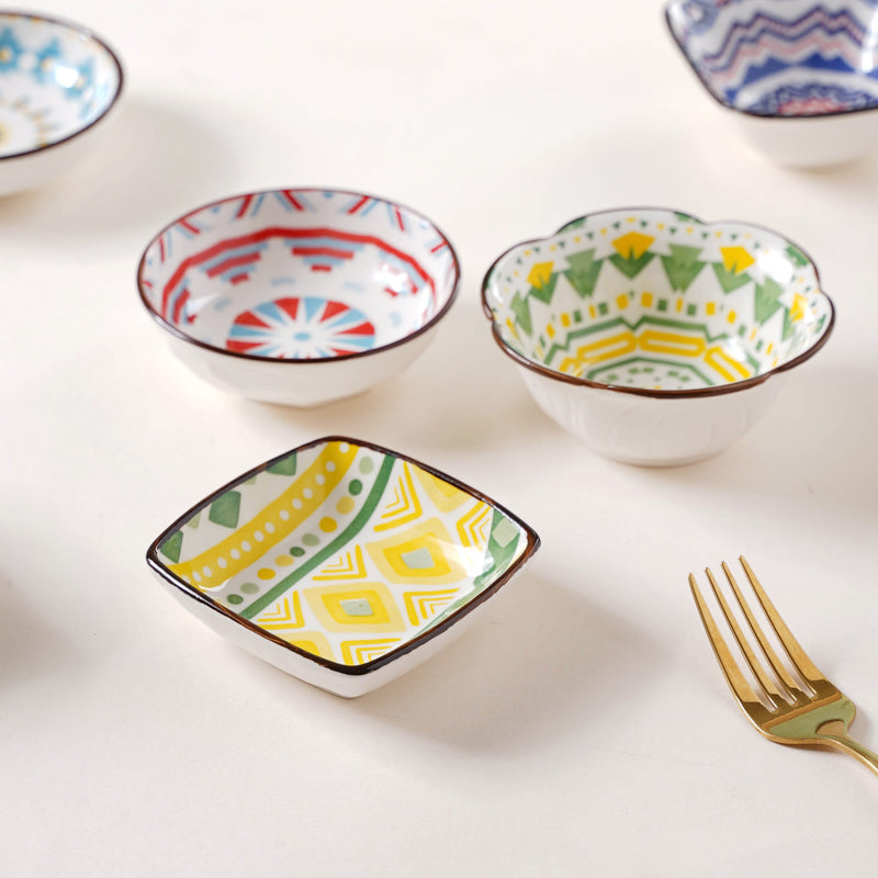 Quirky Printed Ramekin - Bowl,ceramic bowl, snack bowls, curry bowl, popcorn bowls | Bowls for dining table & home decor