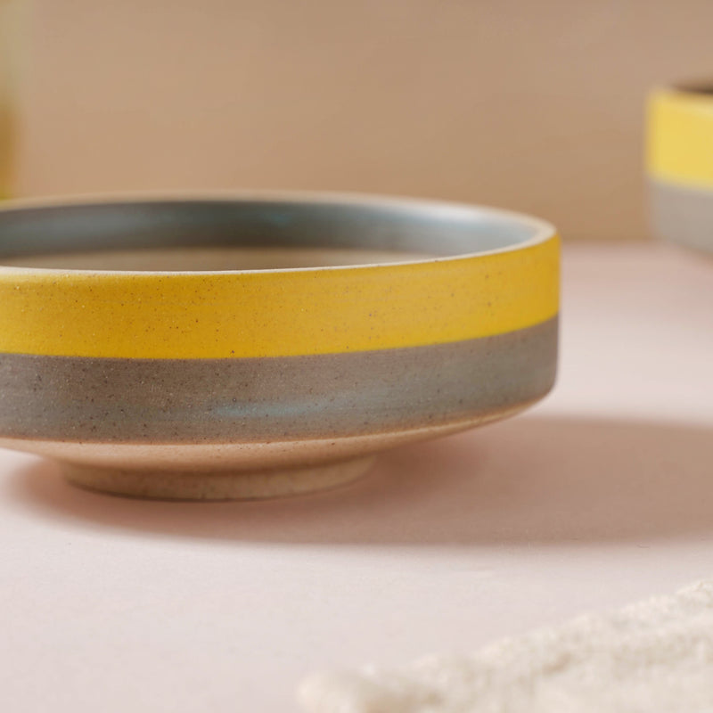 Soboku Dip Bowl Yellow 200 ml - Bowl, ceramic bowl, dip bowls, chutney bowl, dip bowls ceramic | Bowls for dining table & home decor 