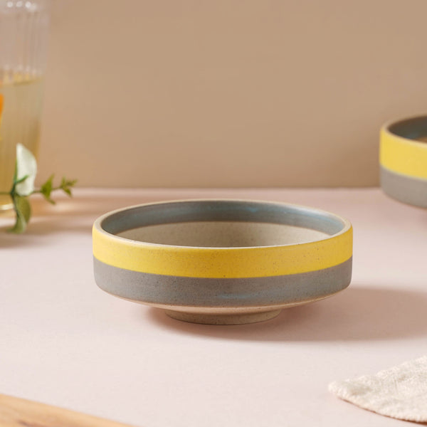 Soboku Dip Bowl Yellow 200 ml - Bowl, ceramic bowl, dip bowls, chutney bowl, dip bowls ceramic | Bowls for dining table & home decor 