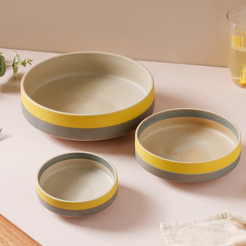 Soboku Snack Bowl Yellow 6 Inch 430 ml - Bowl,ceramic bowl, snack bowls, curry bowl, popcorn bowls | Bowls for dining table & home decor