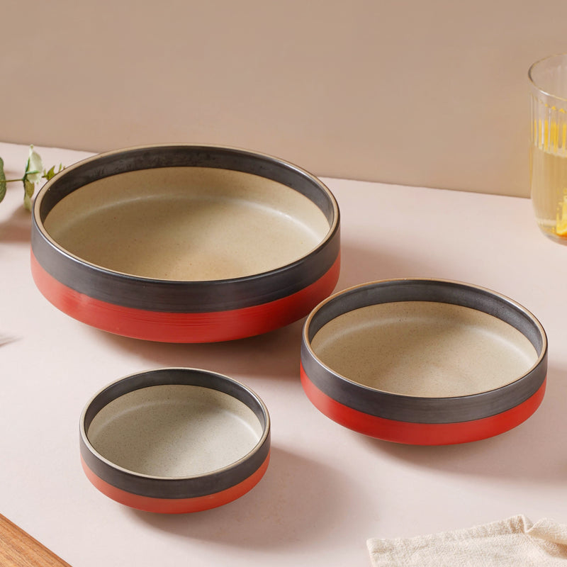 Soboku Dip Bowl Red 200 ml - Bowl, ceramic bowl, dip bowls, chutney bowl, dip bowls ceramic | Bowls for dining table & home decor 