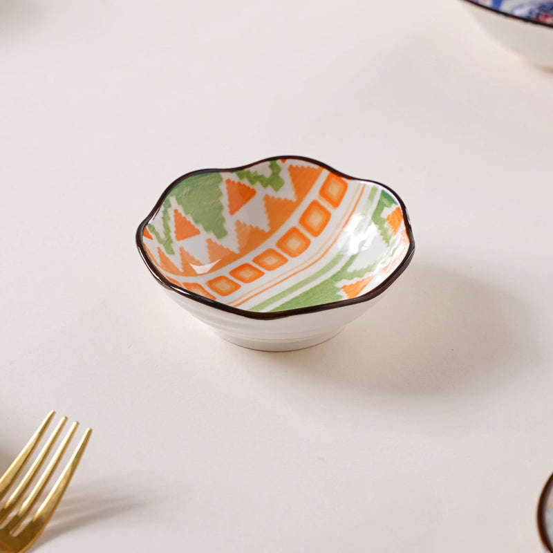 Printed Small Bowl - Bowl,ceramic bowl, snack bowls, curry bowl, popcorn bowls | Bowls for dining table & home decor