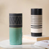Dual Toned Taper Flower Vase - Ceramic flower vase for home decor, office and gifting | Room decoration items