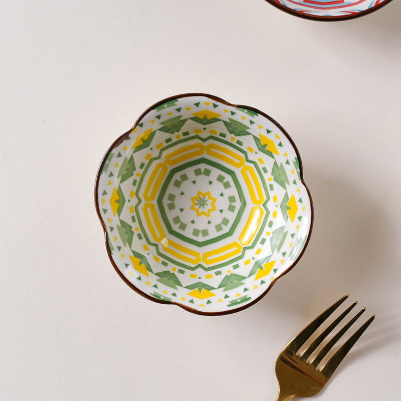 Quirky Printed Ramekin - Bowl,ceramic bowl, snack bowls, curry bowl, popcorn bowls | Bowls for dining table & home decor