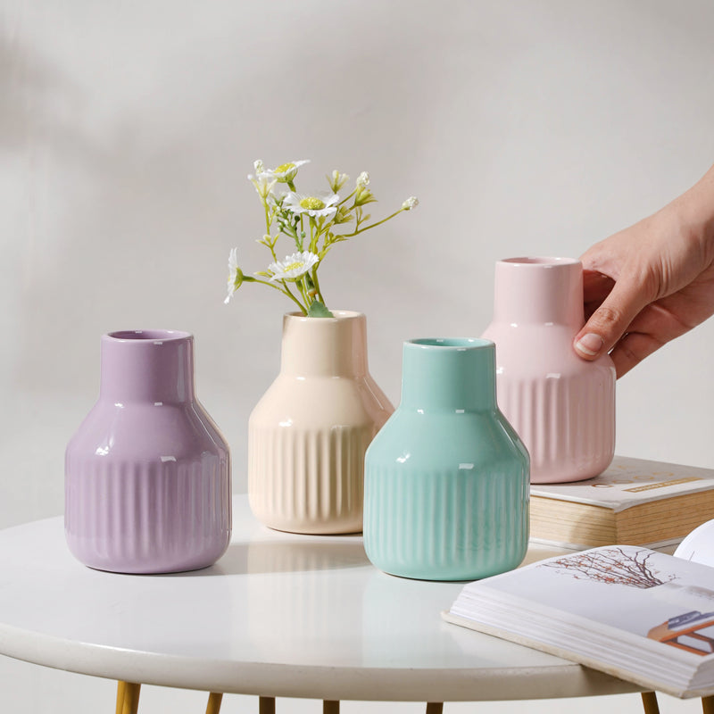 Glossy Decorative Flower Pot - Flower vase for home decor, office and gifting | Home decoration items