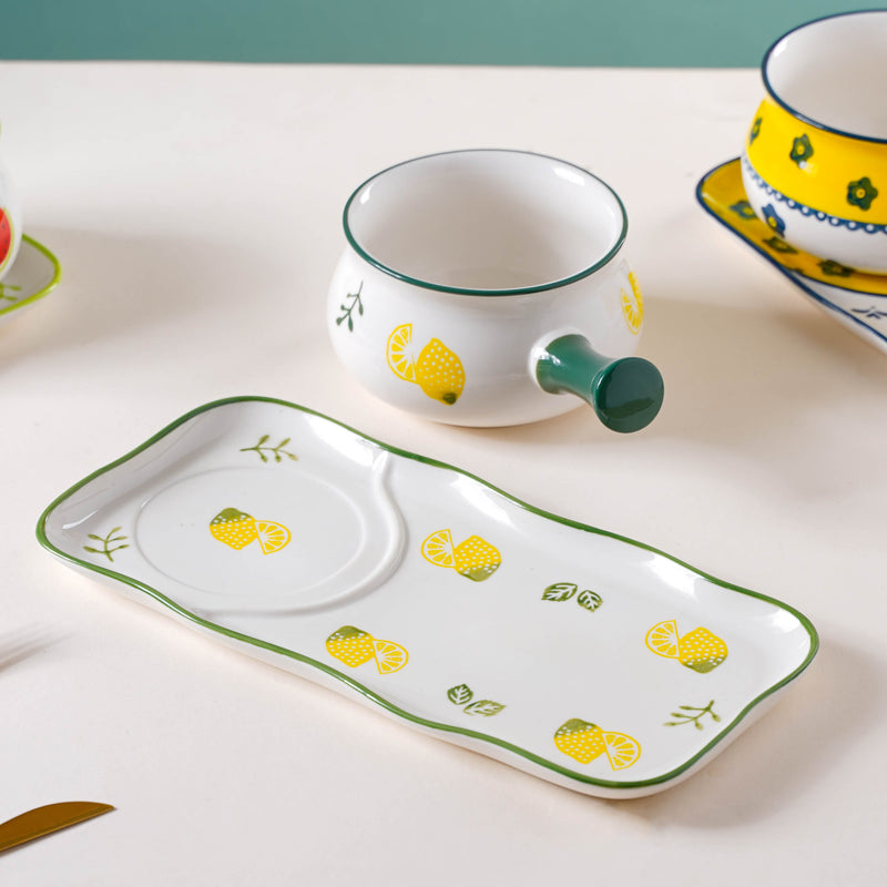 Printed Pot and Plate Set - Soup bowl, serving bowl set, noodle bowl, plates and bowls | Bowls for dining table & home decor