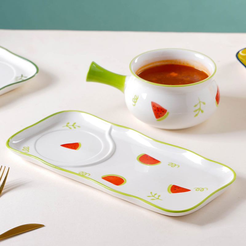 Printed Pot and Plate Set - Soup bowl, serving bowl set, noodle bowl, plates and bowls | Bowls for dining table & home decor