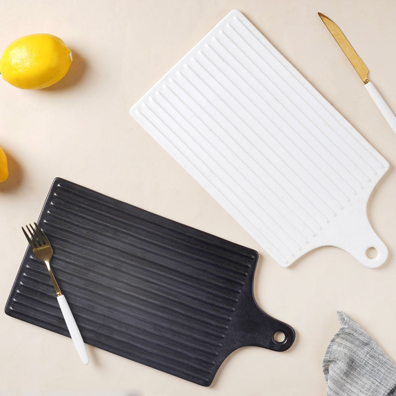 Flat Grill Plate - Ceramic platter, serving platter, fruit platter | Plates for dining table & home decor