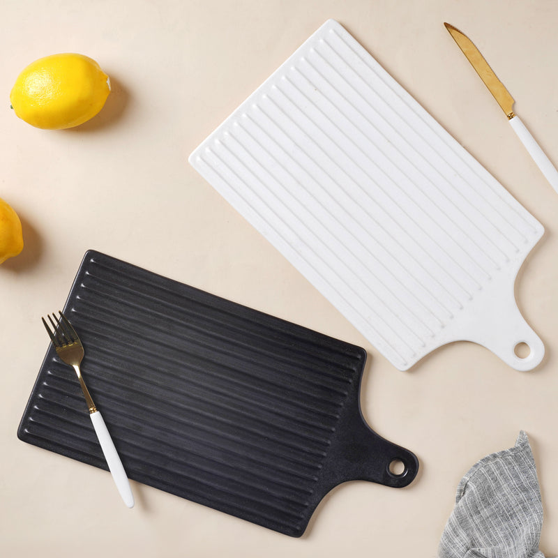 Flat Grill Plate - Ceramic platter, serving platter, fruit platter | Plates for dining table & home decor