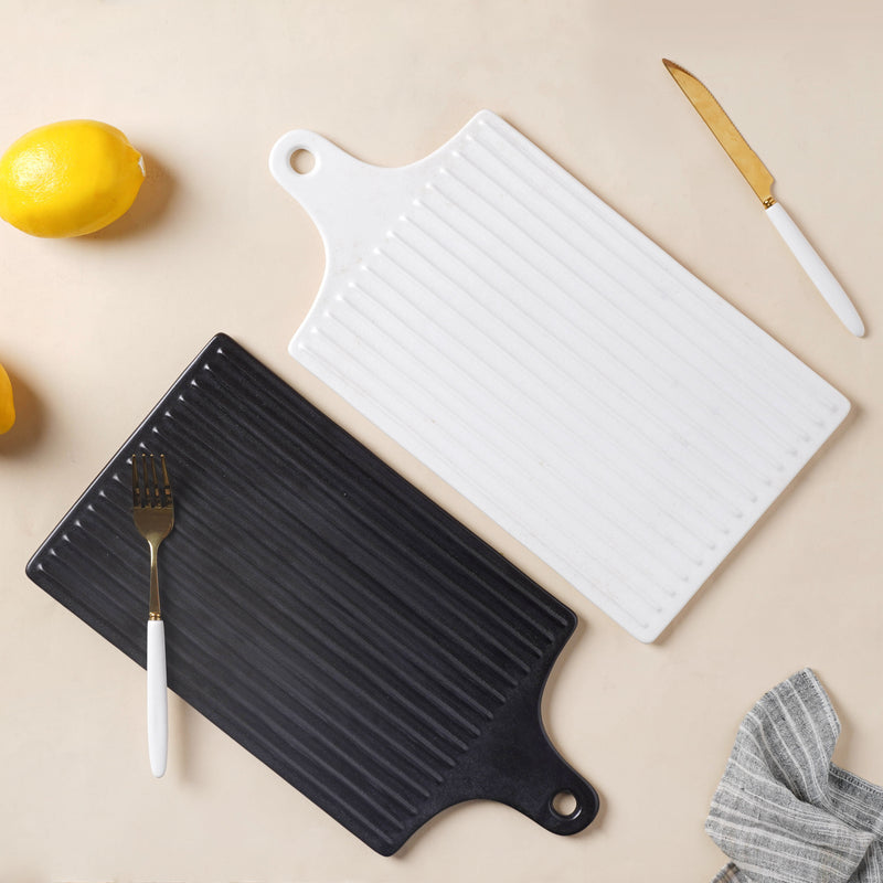 Flat Grill Plate - Ceramic platter, serving platter, fruit platter | Plates for dining table & home decor