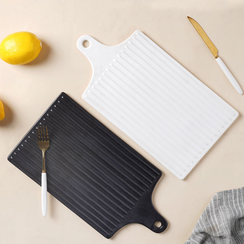 Flat Grill Plate - Ceramic platter, serving platter, fruit platter | Plates for dining table & home decor