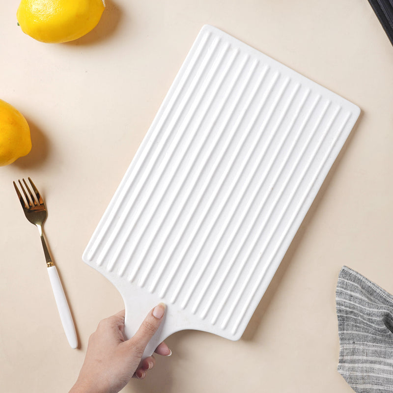 Flat Grill Plate - Ceramic platter, serving platter, fruit platter | Plates for dining table & home decor