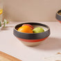 Soboku Red And Black Small Serving Bowl 6.5 Inch 1 L - Bowl, ceramic bowl, serving bowls, noodle bowl, salad bowls, bowl for snacks, large serving bowl | Bowls for dining table & home decor