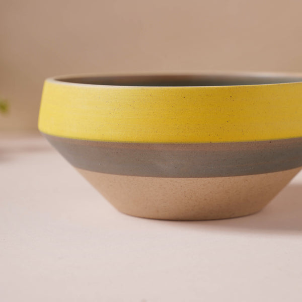 Soboku Grey And Yellow Dessert Bowl 300 ml