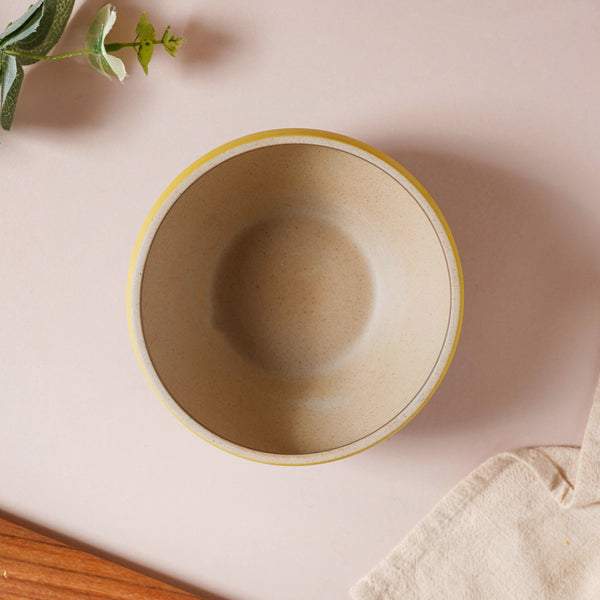 Soboku Grey And Yellow Dessert Bowl 300 ml