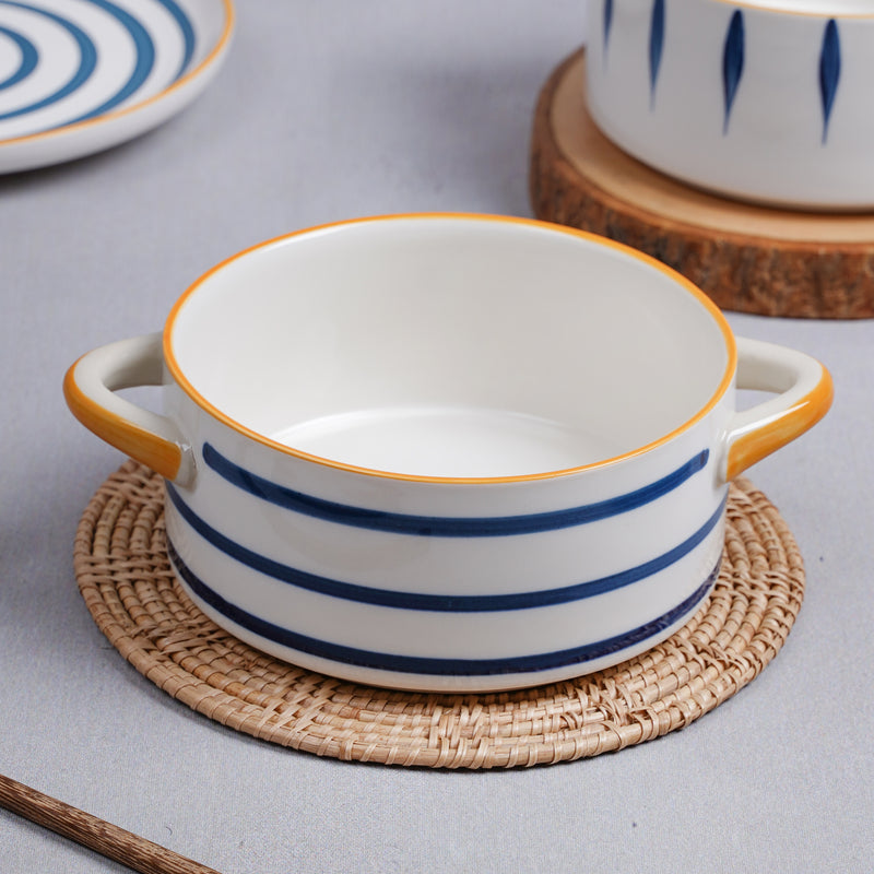 Serving Bowl With Handles Nitori - Bowl, ceramic bowl, serving bowls, noodle bowl, salad bowls, bowl for snacks, baking bowls, large serving bowl, bowl with handle | Bowls for dining table & home decor