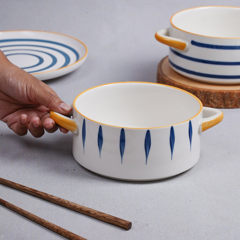 Serving Bowl With Handles Nitori - Bowl, ceramic bowl, serving bowls, noodle bowl, salad bowls, bowl for snacks, baking bowls, large serving bowl, bowl with handle | Bowls for dining table & home decor