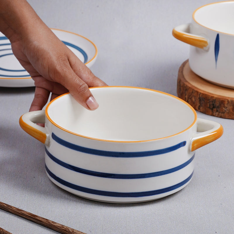 Serving Bowl With Handles Nitori - Bowl, ceramic bowl, serving bowls, noodle bowl, salad bowls, bowl for snacks, baking bowls, large serving bowl, bowl with handle | Bowls for dining table & home decor