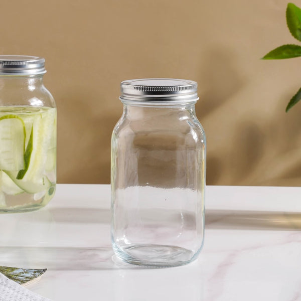 Glass Pickle Jar With Lid Set Of 4 750ml - Jar