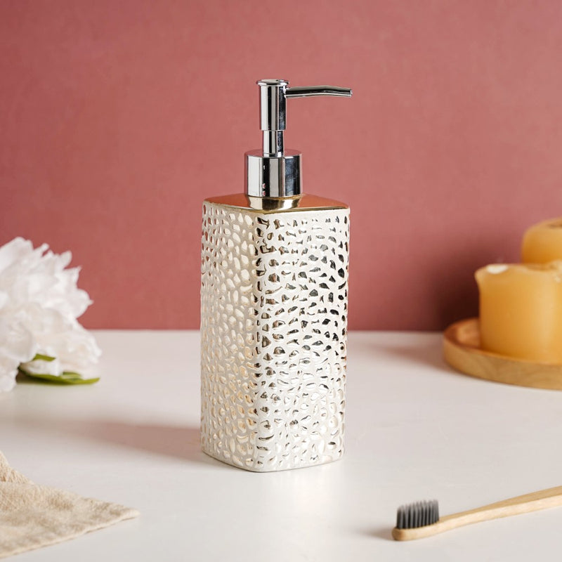 Glittery Gold Ceramic Luxe Soap Dispenser 500 ml