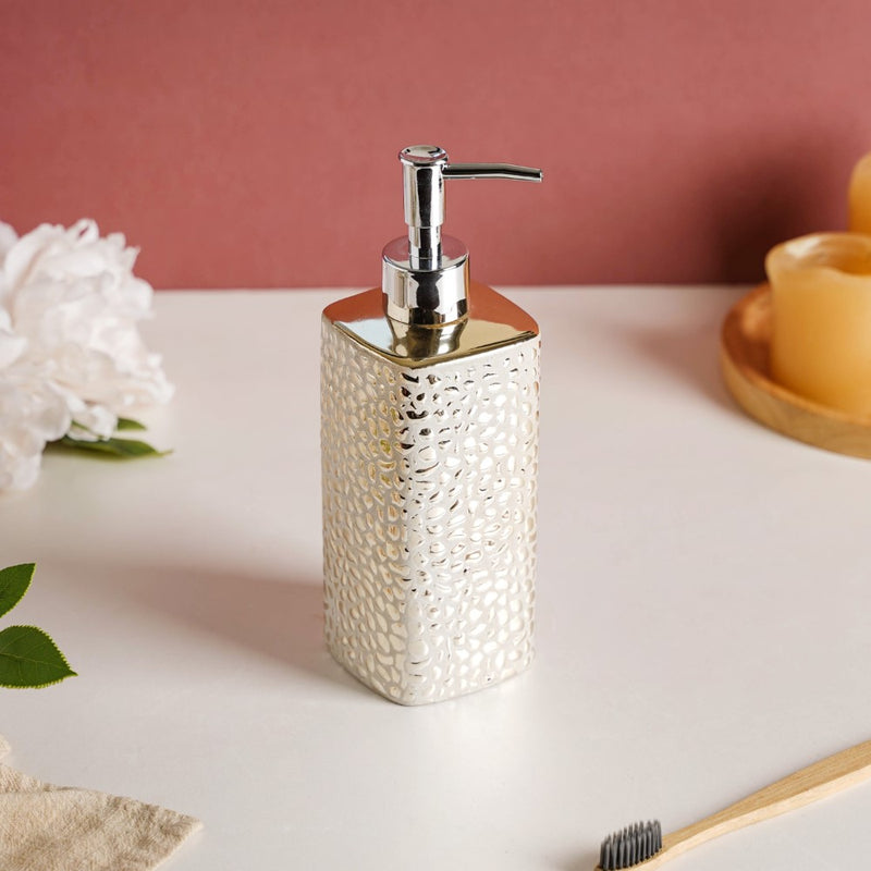 Glittery Gold Ceramic Luxe Soap Dispenser 500 ml