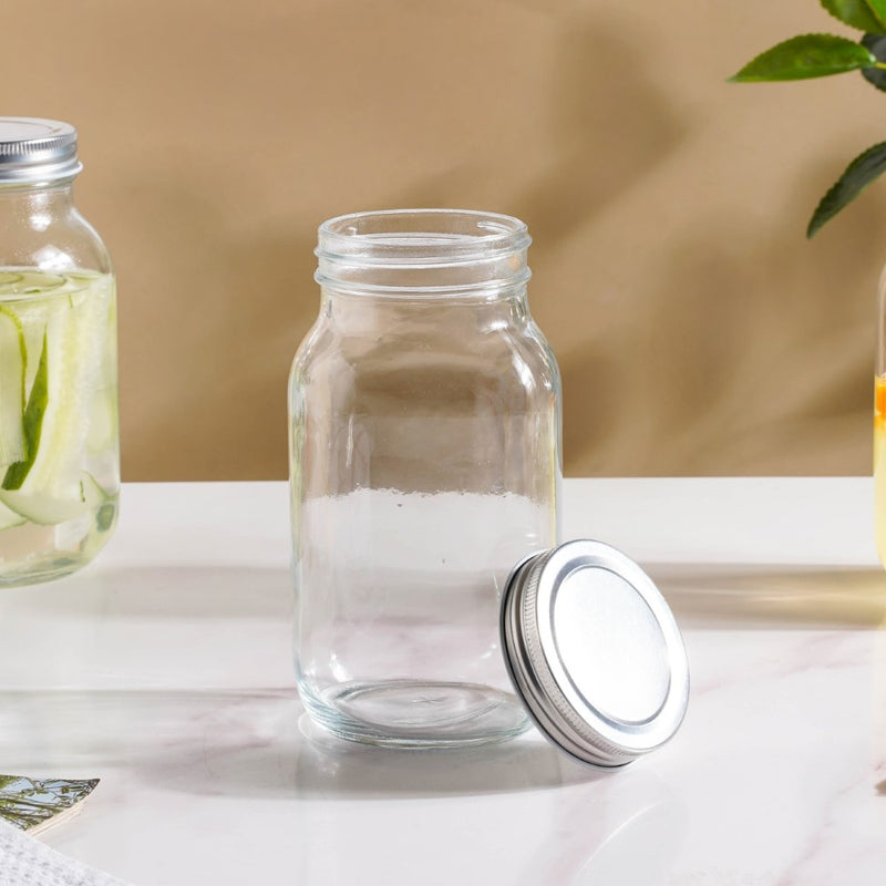 Glass Pickle Jar With Lid Set Of 4 750ml - Jar