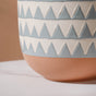 Chevron Blue Vase - Flower vase for home decor, office and gifting | Room decoration items