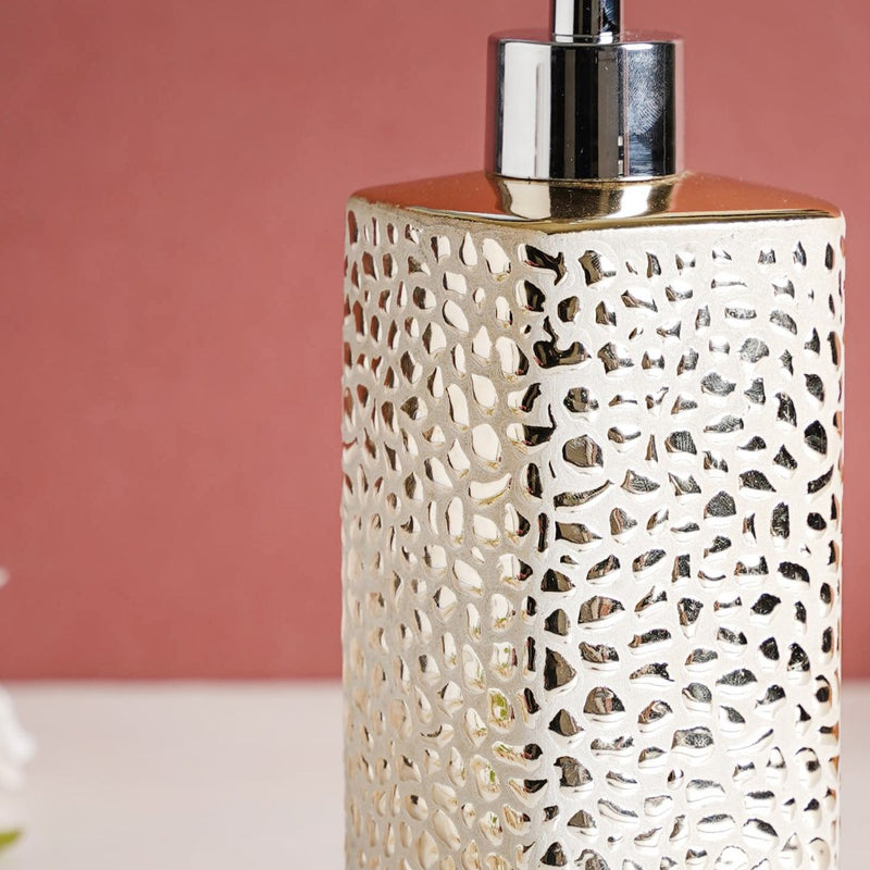 Glittery Gold Ceramic Luxe Soap Dispenser 500 ml