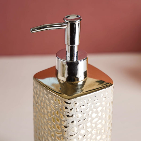Glittery Gold Ceramic Luxe Soap Dispenser 500 ml