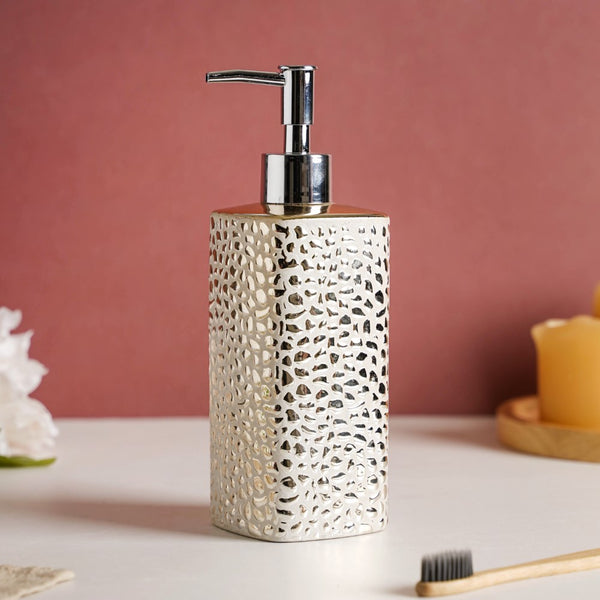 Glittery Gold Ceramic Luxe Soap Dispenser 500 ml