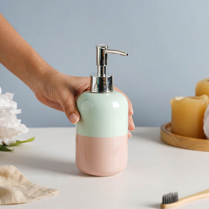 Dual Toned Ceramic Soap Dispenser 350 ml