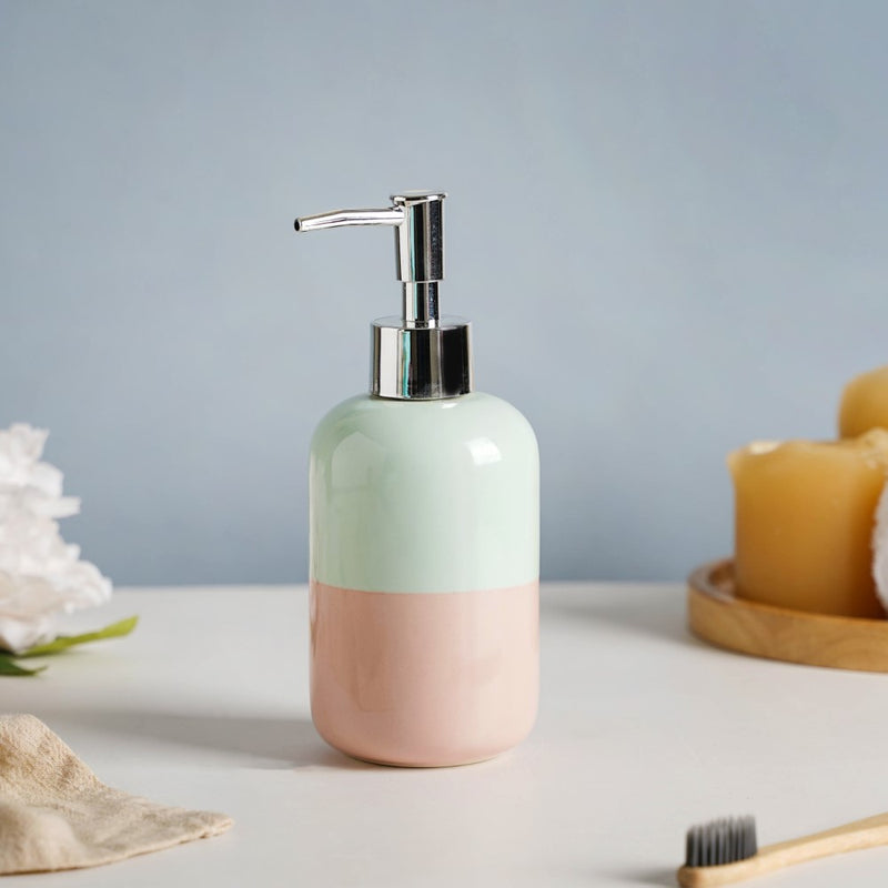 Dual Toned Ceramic Soap Dispenser 350 ml
