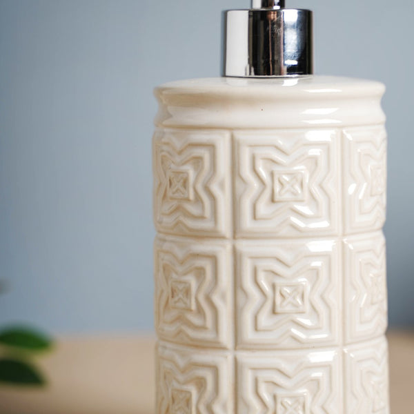 Carved Ceramic Soap Dispenser 500 ml
