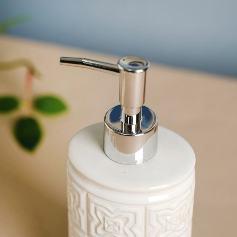 Carved Ceramic Soap Dispenser 500 ml