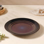 Glazed Ceramic Brown Snack Plate 8.5 Inch - Serving plate, snack plate, dessert plate | Plates for dining & home decor