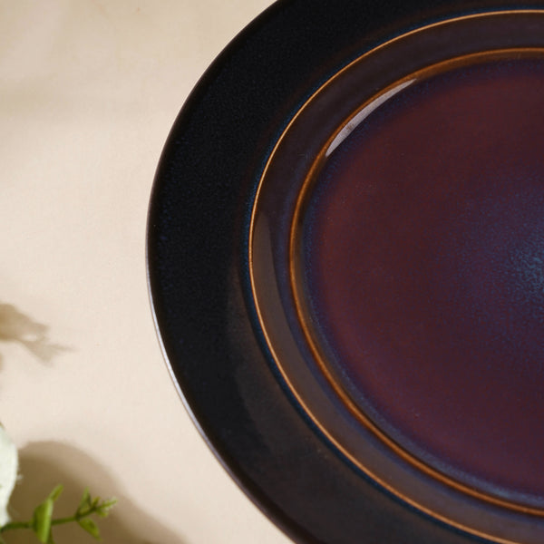 Glazed Ceramic Brown Snack Plate 8.5 Inch - Serving plate, snack plate, dessert plate | Plates for dining & home decor