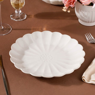 Ocean Ceramic Dinner Plate White 10 Inch