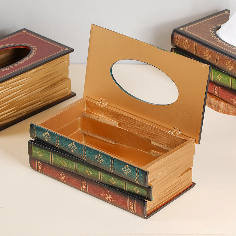 Stacked Books Tissue Box - Tissue box and organizer | Home and room decor items