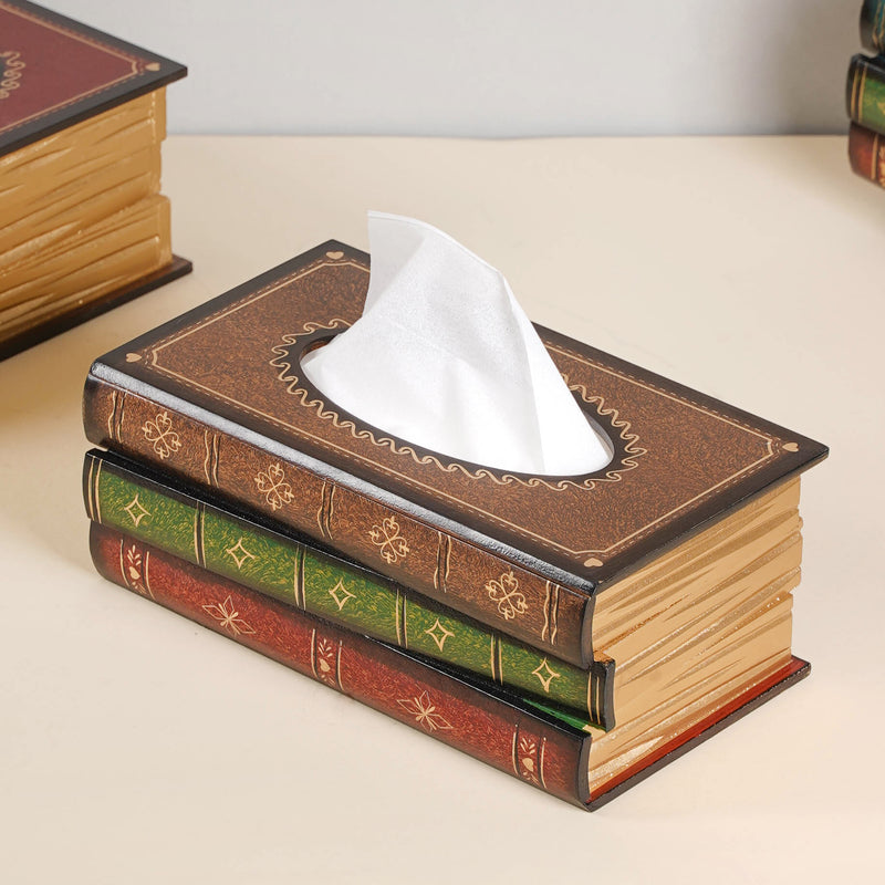 Stacked Books Tissue Box - Tissue box and organizer | Home and room decor items