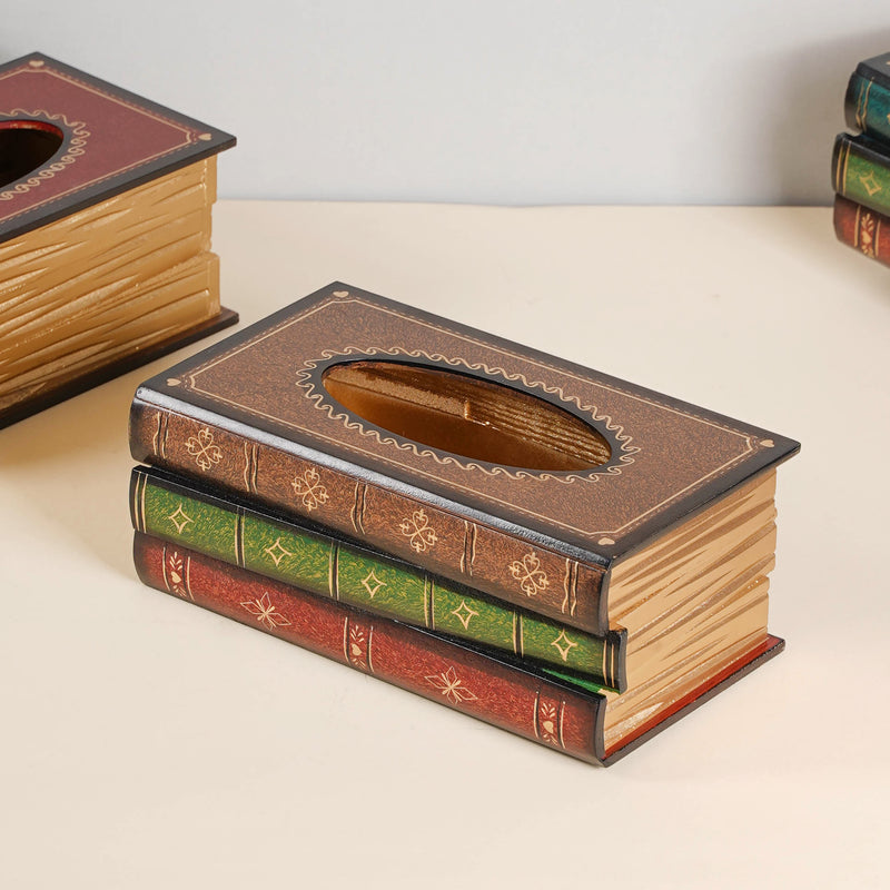 Stacked Books Tissue Box - Tissue box and organizer | Home and room decor items