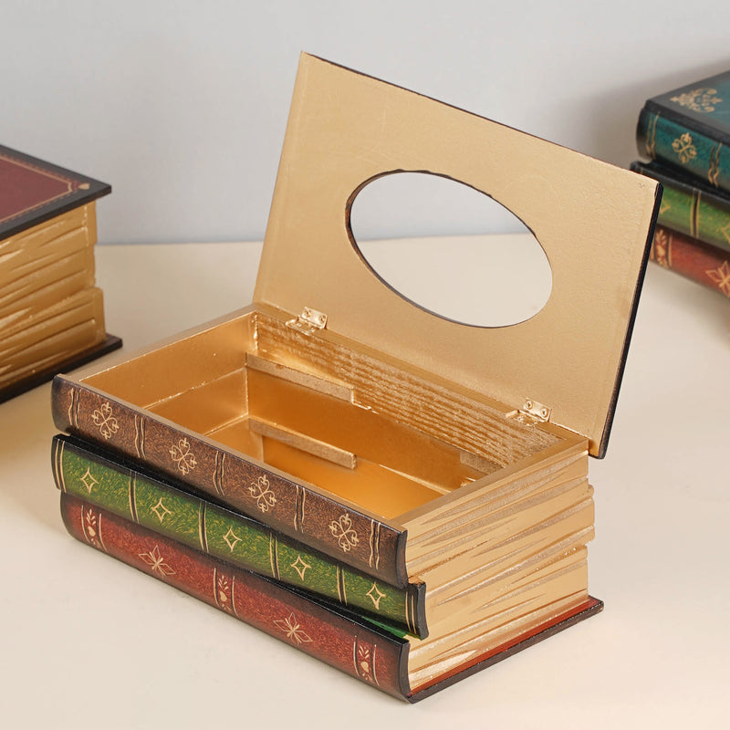 Stacked Books Tissue Box - Tissue box and organizer | Home and room decor items