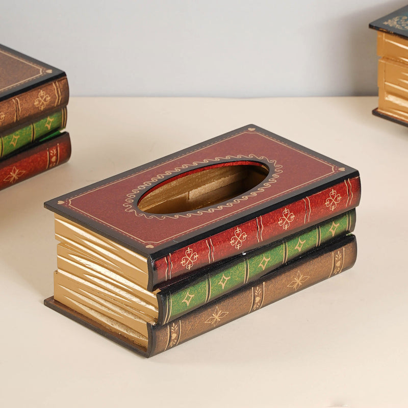 Stacked Books Tissue Box - Tissue box and organizer | Home and room decor items