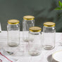 Glass Mason Jar With Gold Lid Set Of 4 950ml - Jar